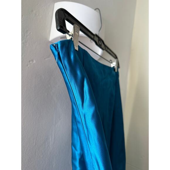 STAUD Midi Length Blue Skirt 4 - Picture 4 of 4